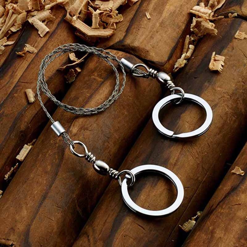 Chain Steel Wire Portable Outdoor Saw Pull Fold Cutting Survival Movement SportsOutdoor camping field sawing tool-image-419158080