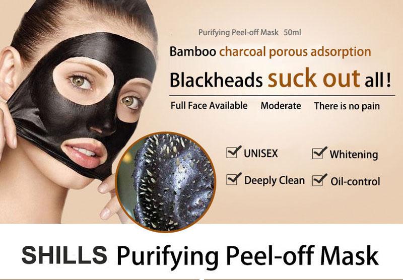 

SHILLS Deep Cleansing Black Mask Pore Cleaner 50ml Purifying Peel-off Mask Blackhead Facial Mask with plastic sealed box and specification