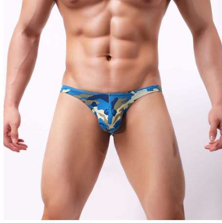 FeiTong Sexy Men Underwear Briefs 2018 U convex Big Penis Pouch Design Camouflage Men spandex Briefs for Man Bikini Hot Sale