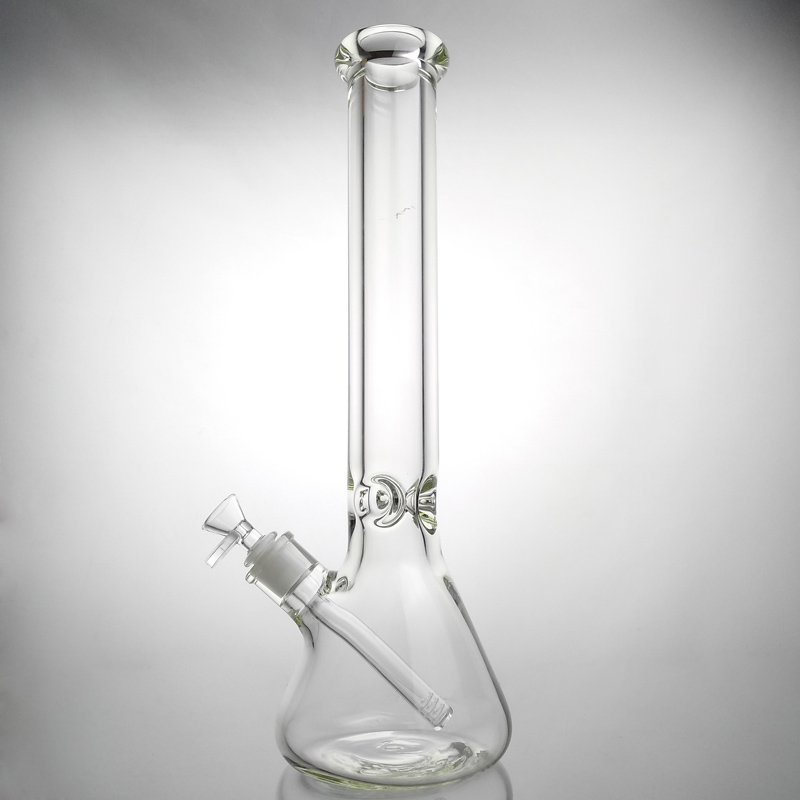 

16 Inch Super Heavy Glass Water Pipe 9mm Thickness Glass Beaker Bongs 14mm Male Joint All Clear Fast Shipping