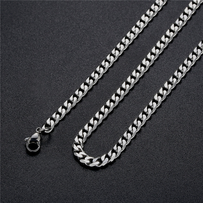 

Wholesale 6MM Stainless Steel NK Figaro Chain Necklace Length 40CM/50CM/55CM/60CM/70CM Fashion Trendy Men's Jewelry Rock Hip Hop Style