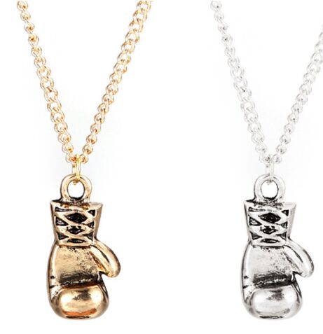 

20pcs/lot Boys Mini Boxing Glove Necklace Fitness Boxing Jewelry Pendant Necklace chain Jewelry Gift