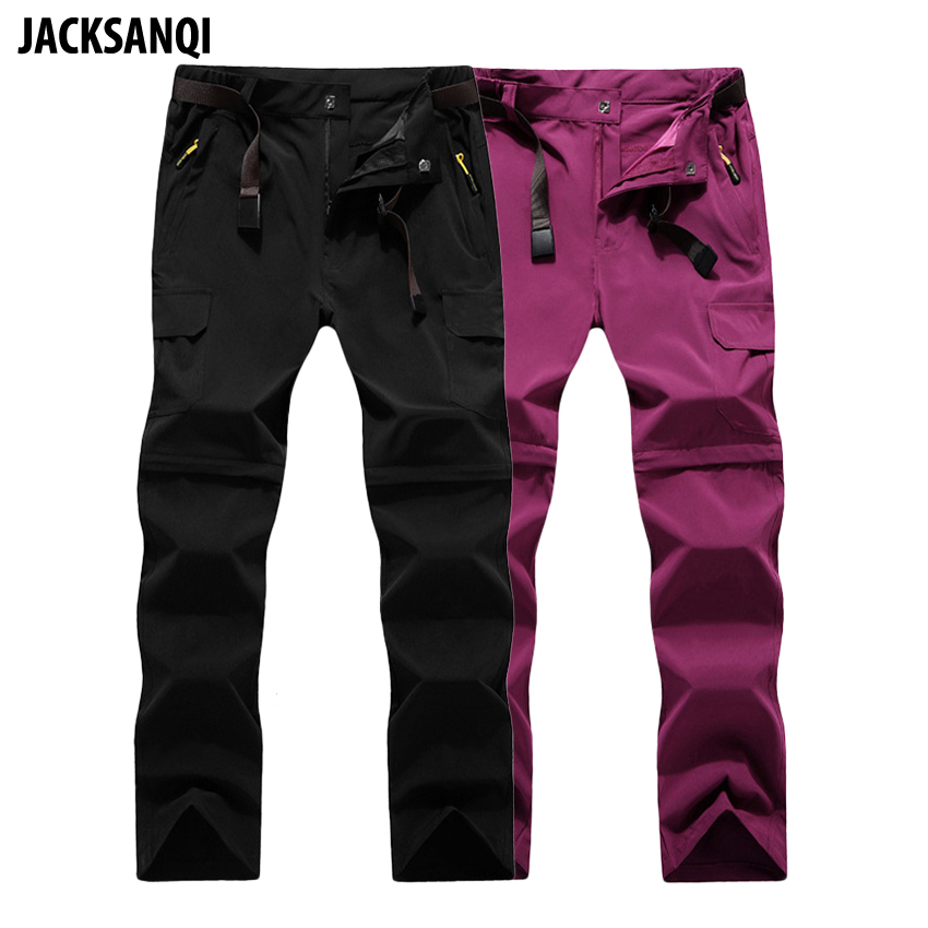 JACKSANQI Men's Women's Summer Quick Dry Removable Pants Outdoor Sports Trousers Hiking Mountain Climbing Fishing Shorts RA074 C18111501
