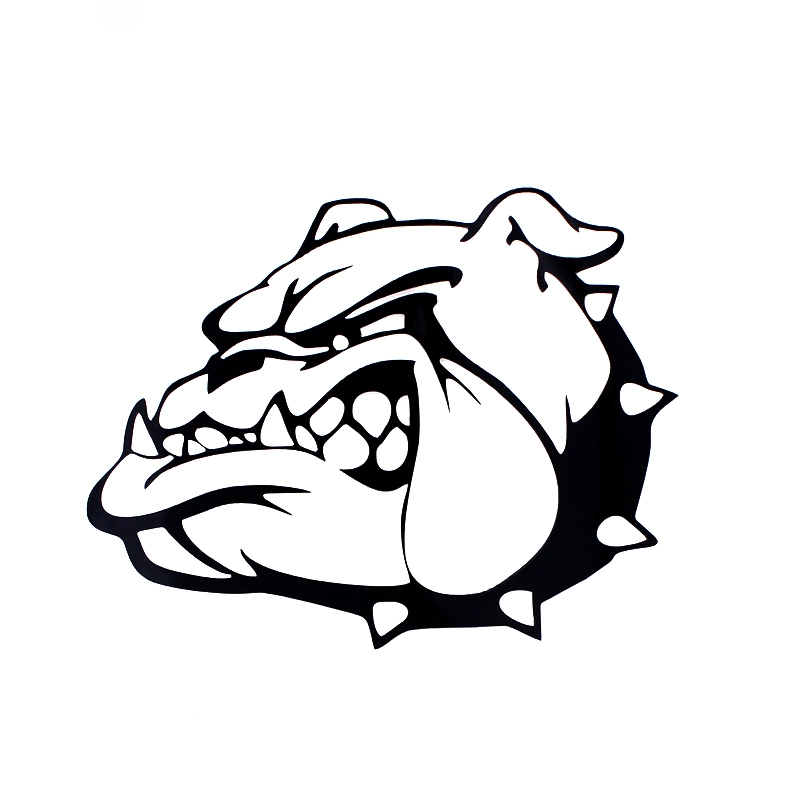 

Bulldog funny style car window sticker laptop decoration decal ca375, Silver