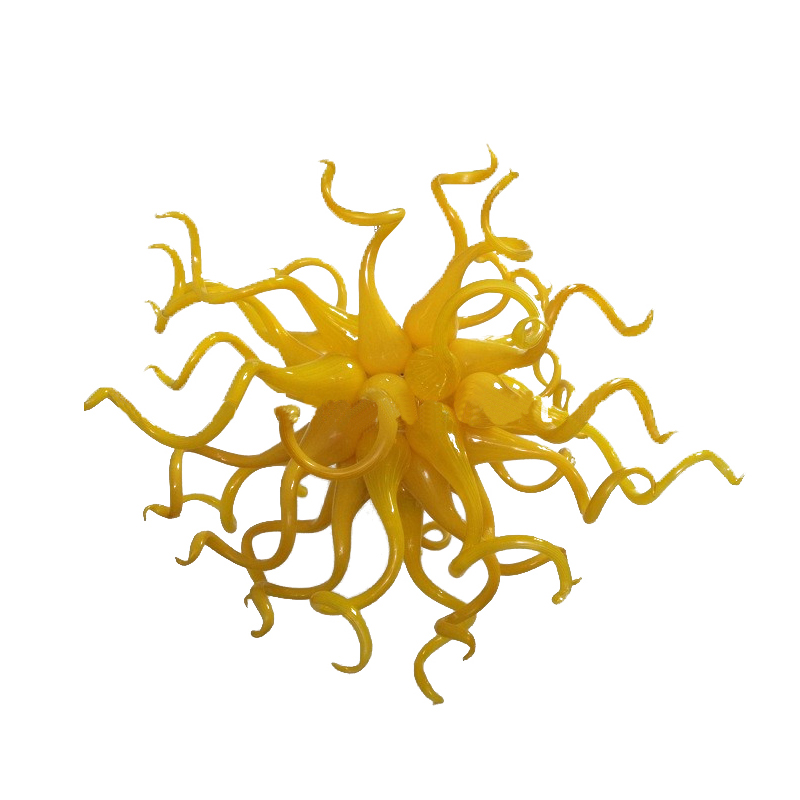 

Pendant Lamps Yellow Art Indoor Lighting Chandeliers LED Pendant-Light Style Bedroom Living Room Resturant Hand Blown Glass Round Ball Chandelier