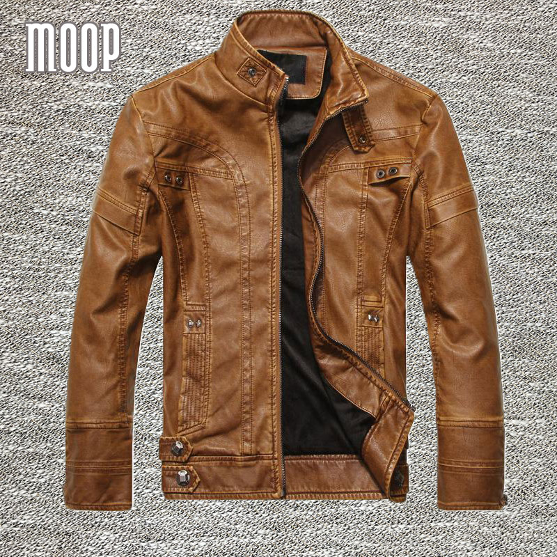 

Black/Brown retro PU leather jacket men autumn fleece lining motorcycle jacket coat chaqueta moto hombre veste cuir homme LT083, Dark brown