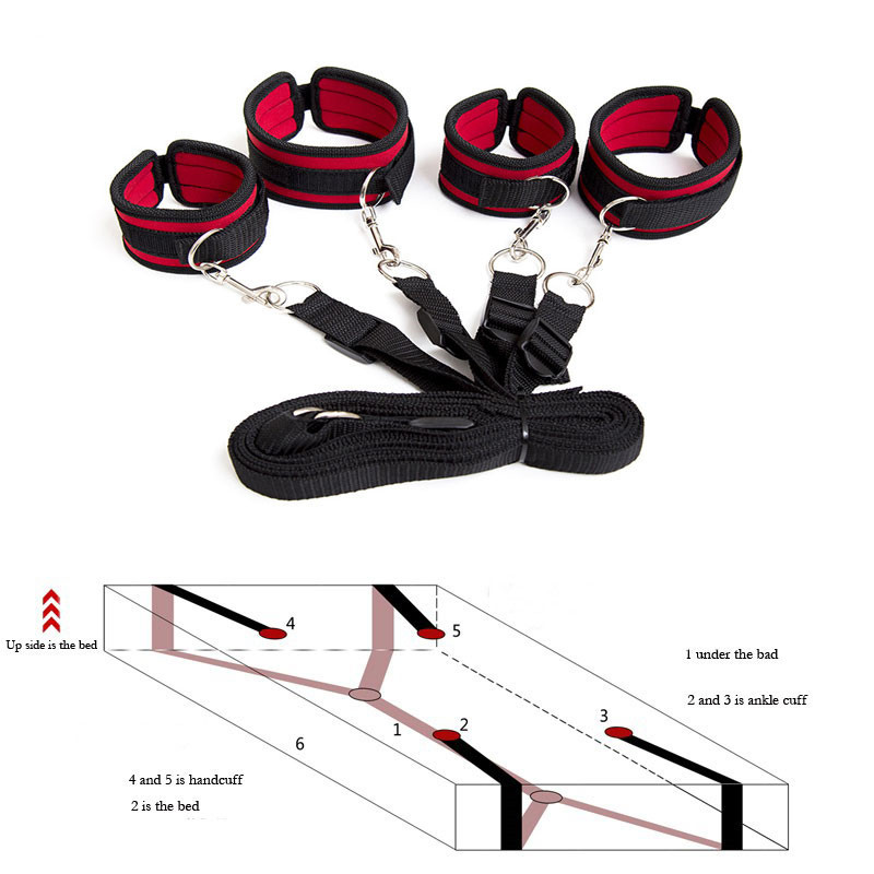 Sex Handcuffs BDSM bondage Sexy Lingerie Set Adult Restraints Bed Mattress Set Lingerie Sexy Hot Erotic Costumes for Sex S18101509