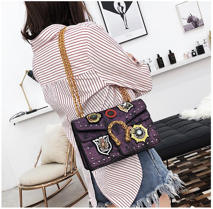 Wholesale-2018 Summer New Product Women Bag European and American Fashion Small Bags Retro Satchel Bag Trend Personality Single Shoulder Bag