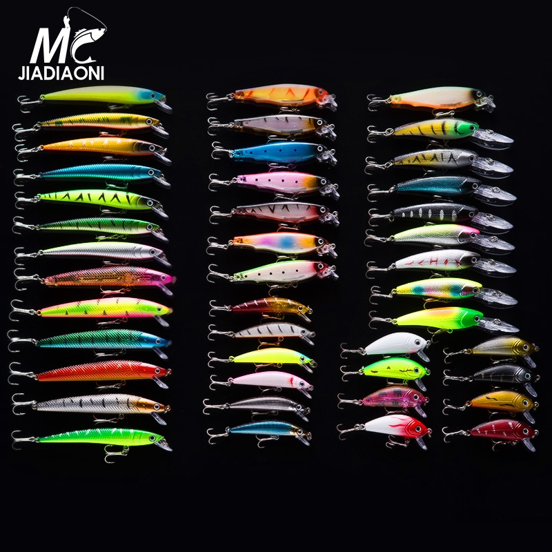 

Minnow Baits 43pcs/lot Fly Fishing Lure Set China Hard Bait Jia Lure Wobbler Carp 6 Models Fishing Tackle Wholesale