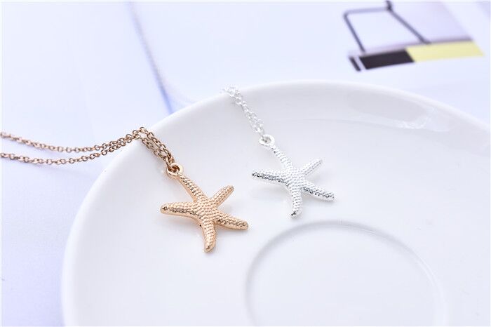 

2018Hot selling Women gold Silver Chain The star of the sea choker Necklace new Fashion Jewelry collana Kolye Bijoux Collares Mujer Collier