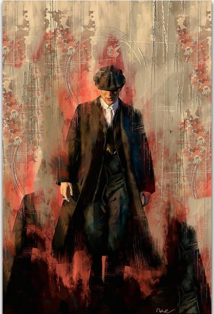 

Peaky Blinders Cillian Murphy Handpainted & HD Print USA New TV Show Series Art Oil Painting On Canvas,Home Deco Wall Art p349