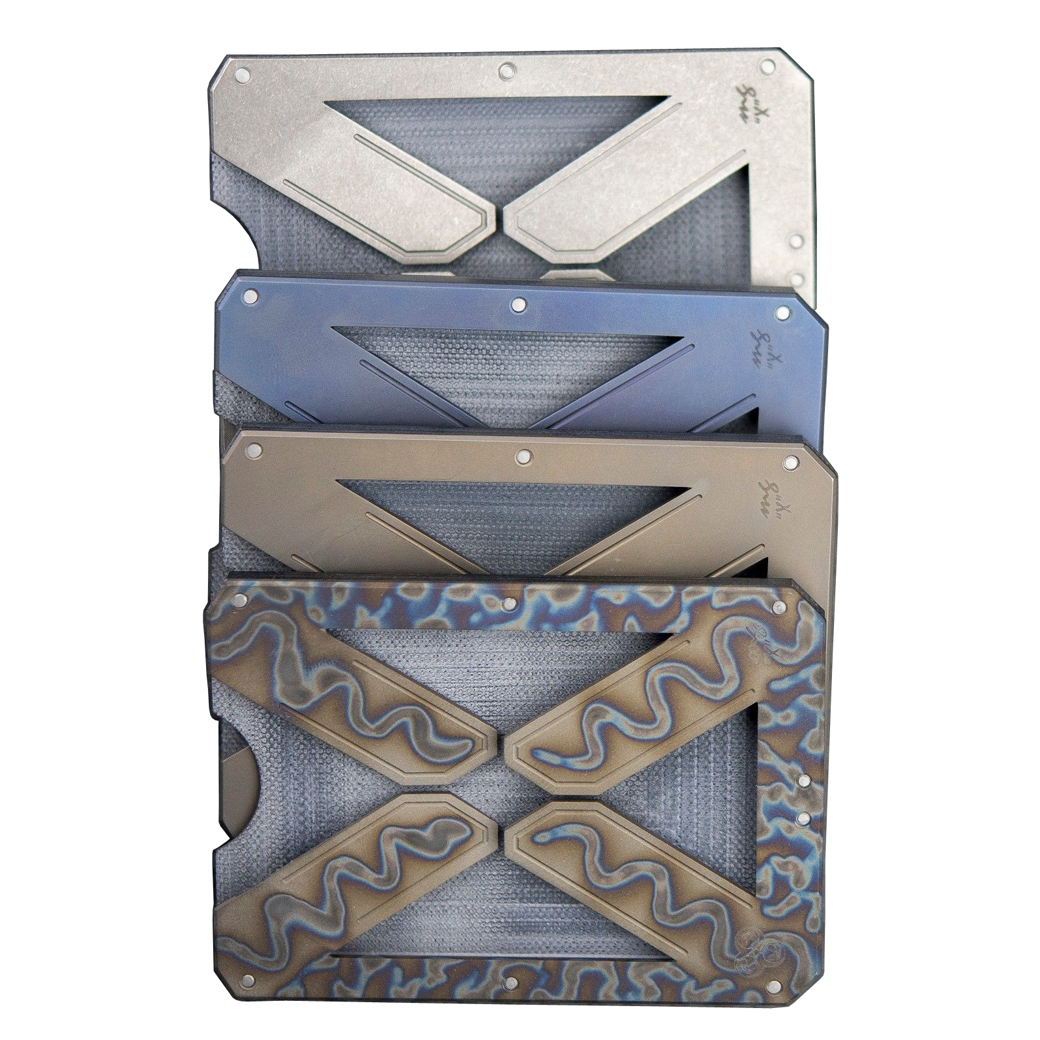 

MG (Metal Growl) "X" Titanium EDC Wallet/Card Holster/ Money Clip, Twill Carbon Fiber and G10