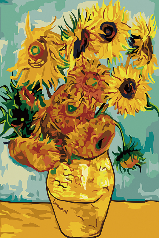 Vincent Van Gogh-Florero con quince Girasoles pared arte cartel impresión