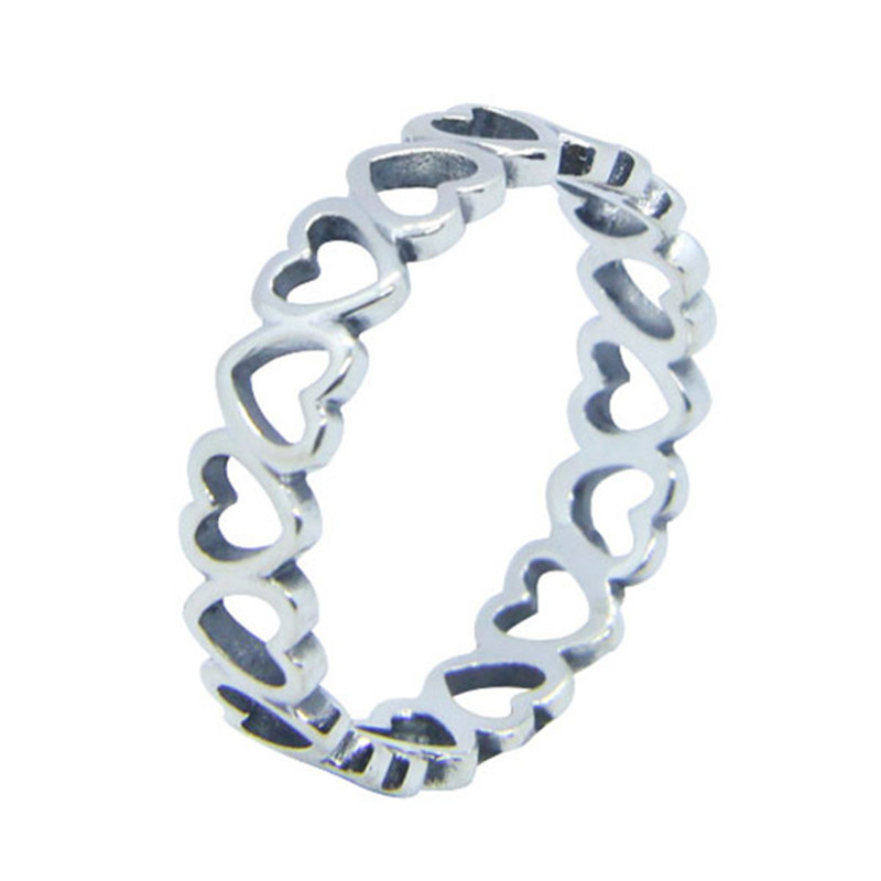 

New Design Free Shipping 925 Sterling Silver Heart Crown Ring S925 Hot Selling Lady Girls Biker Fashion Ring