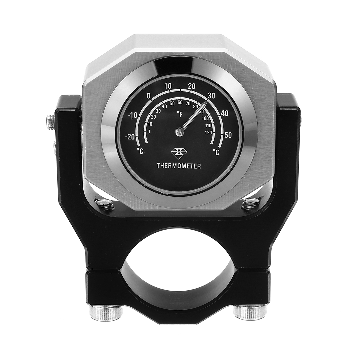Silver KIMISS Motorcycle CNC Thermometer Voltmeter Tachometer Mounting Bracket Universal Fit Temperature Meter Volt Gauge