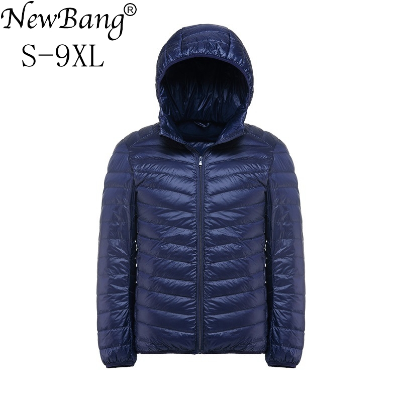 NewBang Brand Plus Over Size Down Coat Male Ultra Light Down Jacket Men Windbreaker Feather Portable Lightweigt Winter Parka Y181101