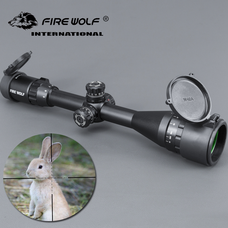 

FIRE WOLF 3-9x40 AOE Silver Riflescopes Rifle Scope Hunting Scope w/ Mounts For Airsoft Sniper Rifle
