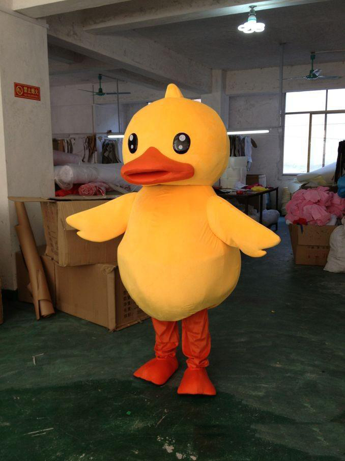 

2023ss Factory sale hot Big Yellow Rubber Duck Mascot Costume Cartoon Performing Costume mascot, As picture