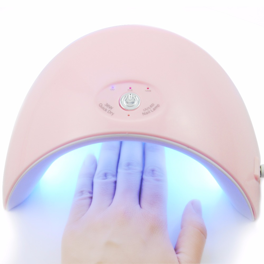 

New 36W UV Led Lamp Nail Dryer For All Types Gel 12 Leds UV Lamp Nail Machine Curing 60s/120s Timer USB Connector, White