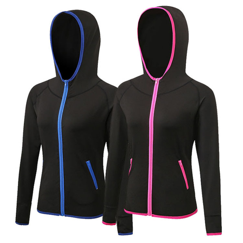 

Women Hoodies Zip Up Running Jacket Quick Dry Long Sleeve Sports Gym Sweatshirt Yoga Fitness Zipper Outwear Coat chaquetas, Grey