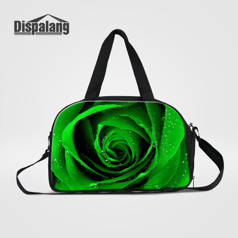 

Cool Rose Flower Printing Women Travel Duffle Bags With Shoes Pocket Ladies Stylish Duffel Luggage Bag For Teenage Girl Duffel Bag Wholesale, As the picture show