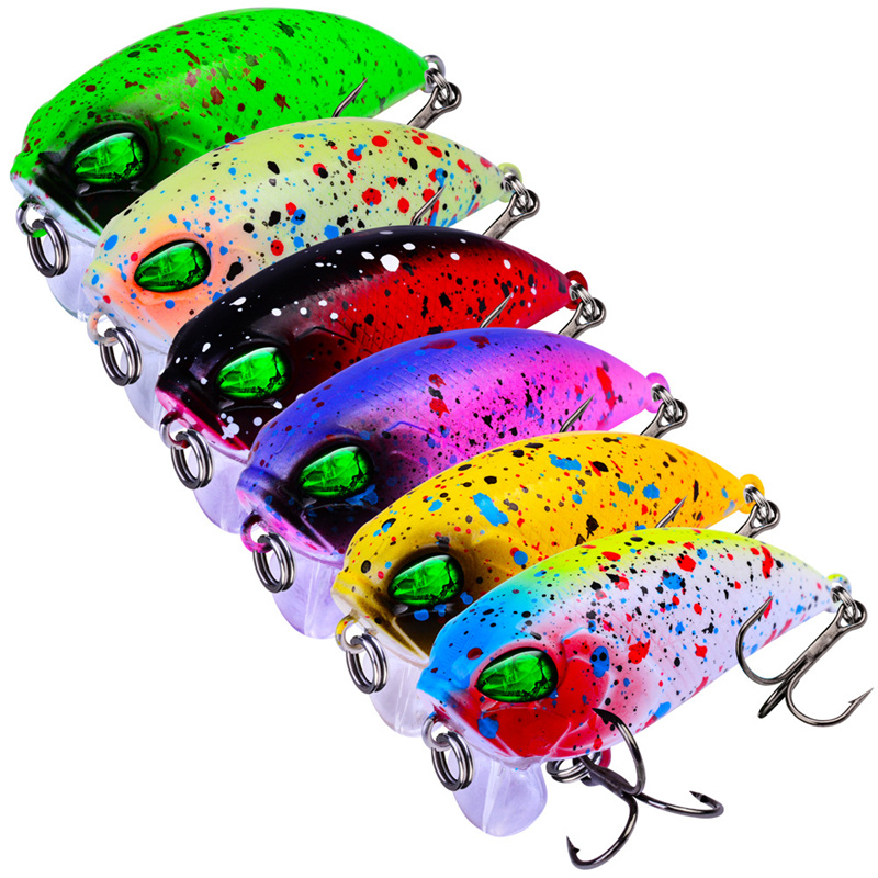 

Lifelike Fish Fishing Hooks Crank baitfish lure 6colors 5.3cm 8.5g Micro Plastic Freshwater Crankbait fishing bait