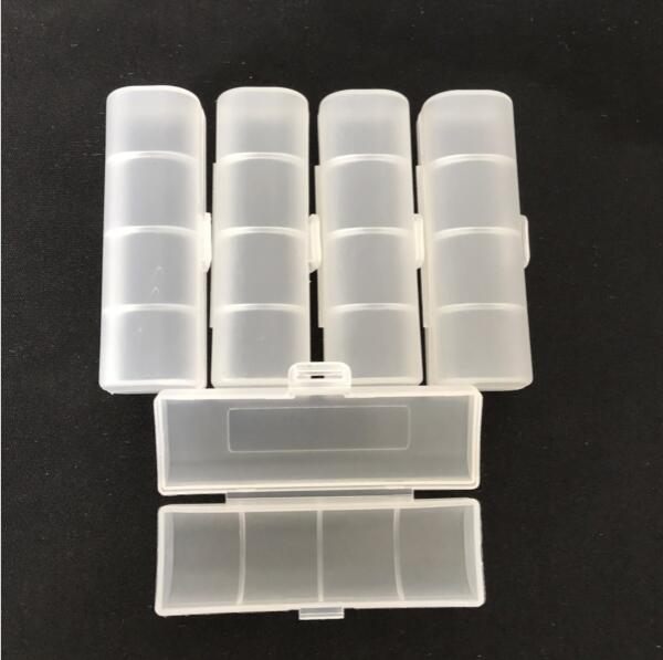 

Single pack 18650 Battery Case Plastic Transparent Hard White Battery Case Holder Storage Box Container 18500 18350 Battery Holder Box