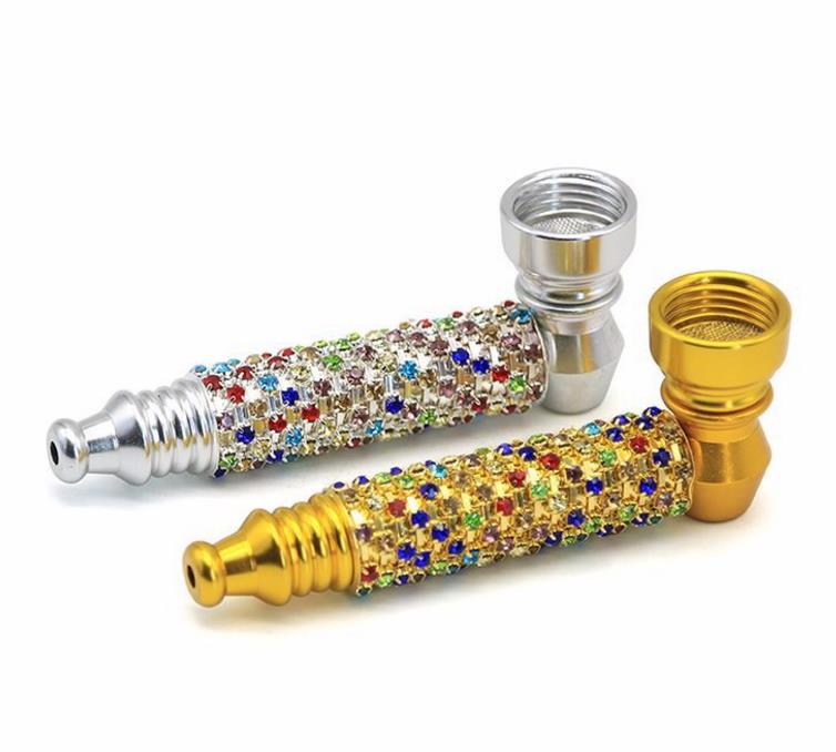 

New 90mm gold and silver pipes can be disassembled and assembled with small pipes and metal smoking accessories.