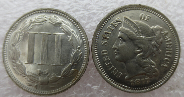 

1877 Three Cent Nickel manufacturing Copy Promotion Cheap Factory Price nice home Accessories Silver Coins