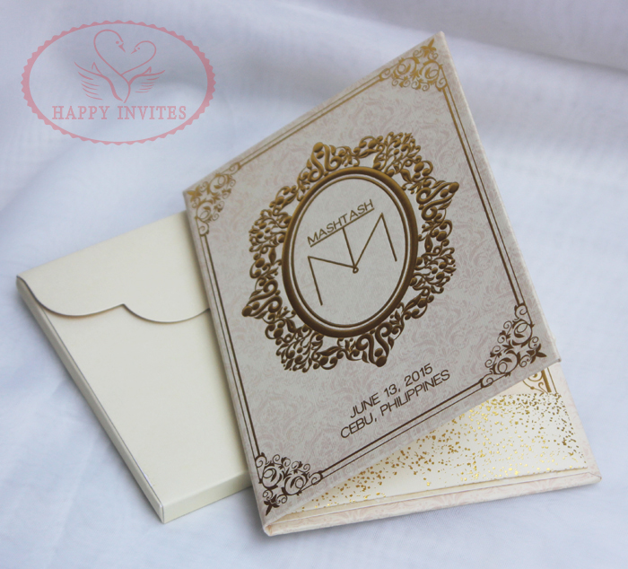 Hi1089 Customized Hard Cover Wedding Invitation Cards In India