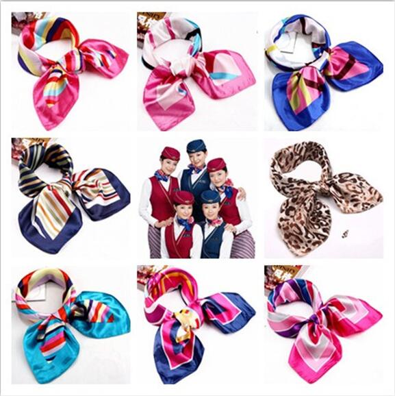 

Silk scarf women 50*50 The new 2017 small high soft squares Decorative multi-functional head scarf Ladies scarves fashion GA137