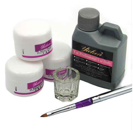 

Wholesale- Hot Sale Pro Acrylic Nail Powder Liquid 120ML Brushes Deppen Dish Acryl Poeder Nail Art Set Design Acrilico Manicure Kit 153#