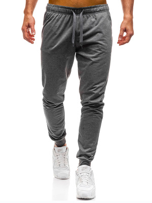 

Men Joggers Elastic Waist Long Trousers Brand Fashion Casual Solid Color Fitness Workout Sweatpants Blue Red Hot for Men