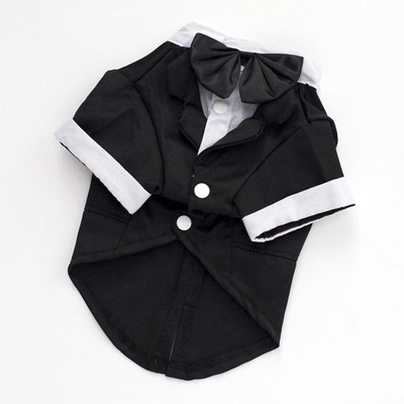 

Dog shirt Pets Clothes Dresses Gentlemen Wedding Dresses Teddy pet dog clothes for fall and winter dog vest with bow-knot, 01