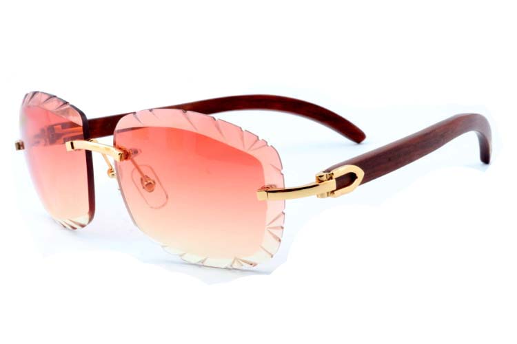 

19 Factory Outlet classic fashionable high-grade engraving sunglasses 8300715 Natural wooden temple legs sunglasses, glasses size: 60-18-135