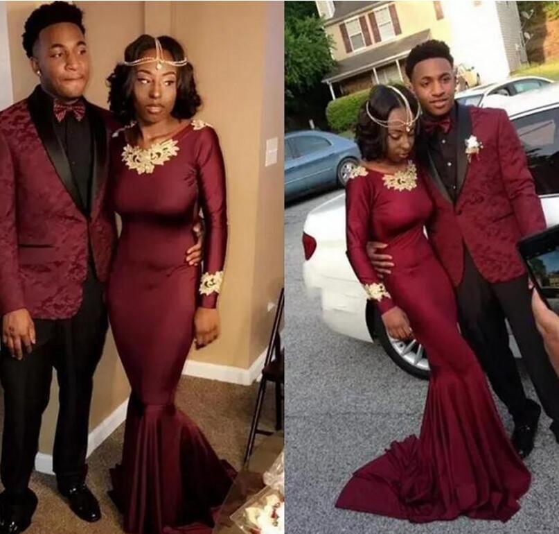 red and black couple outfits