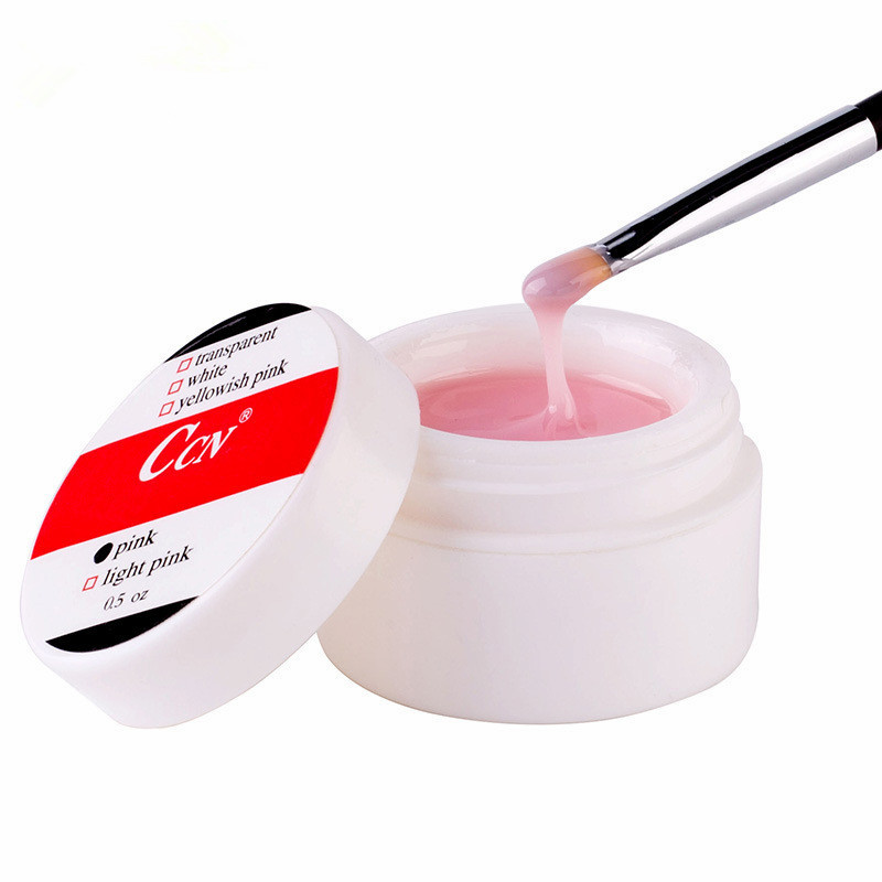 Transparent Pink UV LED Extender Gel Nail Art Extend Gel Manicure Beauty Nails Glue Extension Nail Art Tips Glue Tools G113-image-416112081