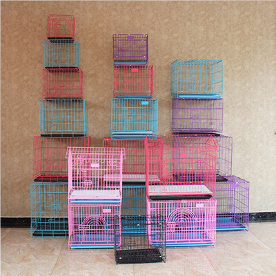 

More Size Fashion Sturdy Durable Foldable Pet Wire Dog Cat Cage Suitcase Kennel Playpen With Tray