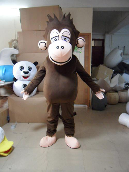 

2018 High quality brown monkey cartoon doll Mascot Costume Free shipping, As picture