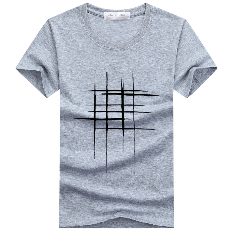 

New Arrival Summer Men t-shirt Style Short Sleeve Simple creative design Disorder box cross word Print cotton Men Brand Tee, Burgundy