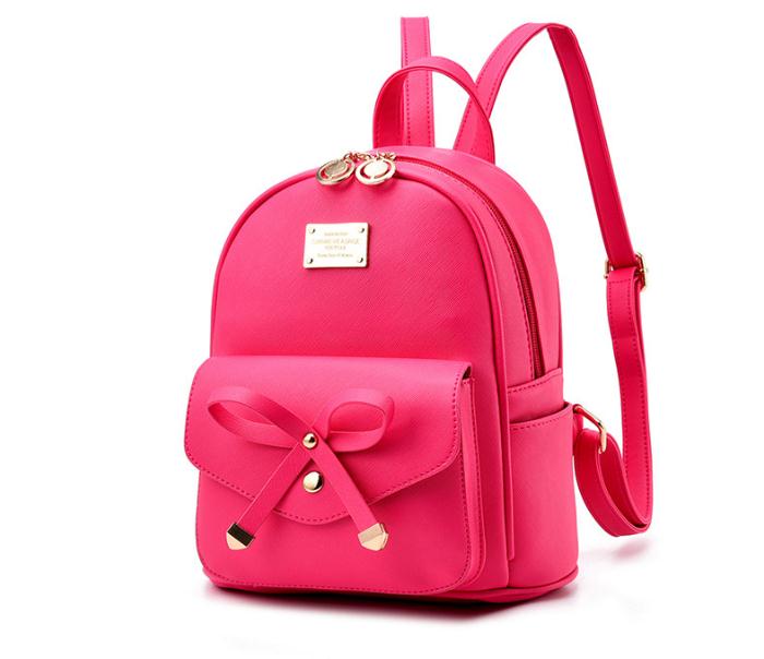 

Handbags 2018 Europe and the United States fashion small backpack bow student backpack small fresh bag, Red