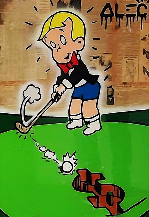 

High Quality Handpainted & HD Print Alec Monopoly Banksy Graffiti Pop Art Oil Painting Richie Rich On Canvas For Wall Decor Multi Sizes g288