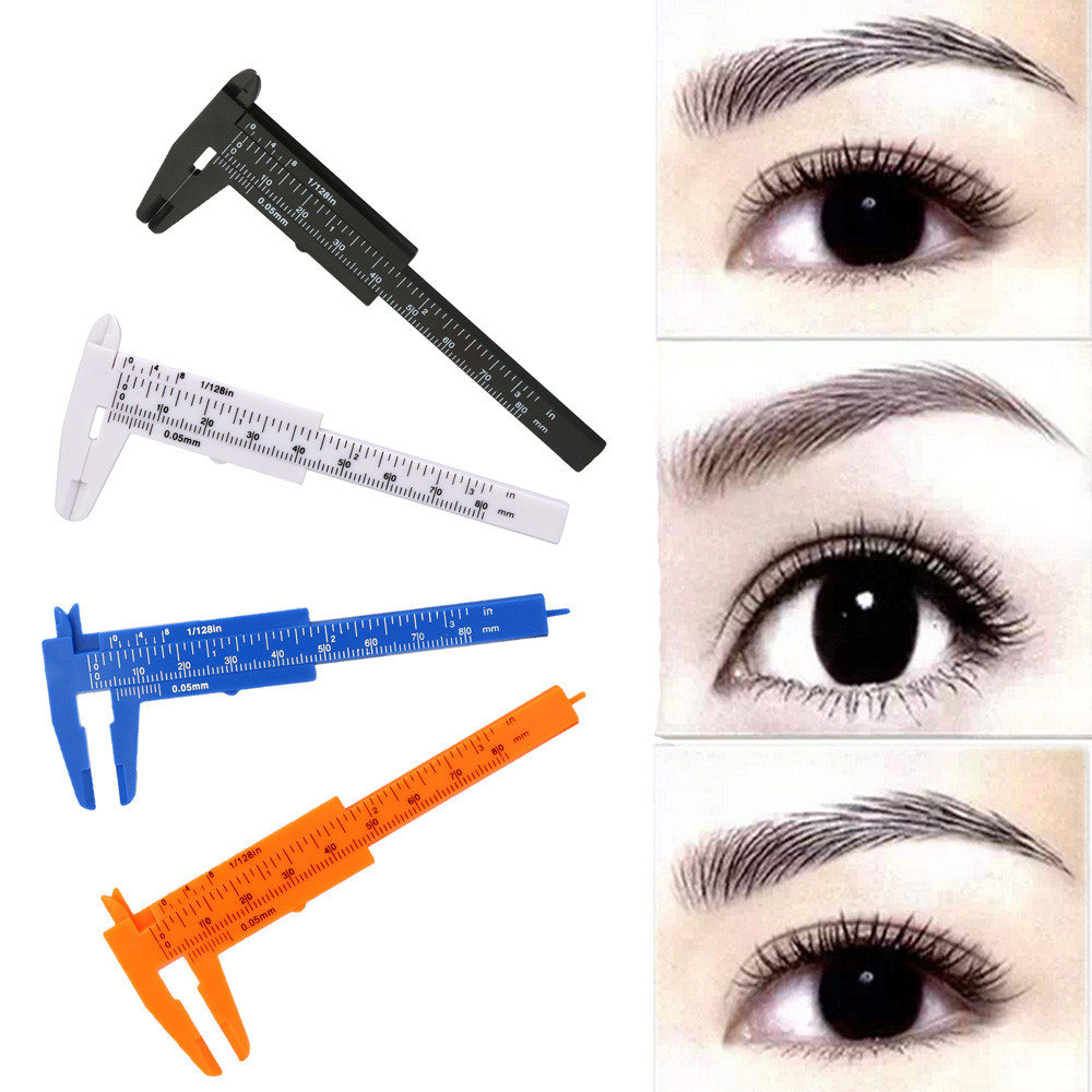 

16pcs/ lot Microblading Reusable Makeup Measure Eyebrow Guide Ruler Permanent Tools 80mm Tattoo Accesories Eyebrow Positioning Ruler