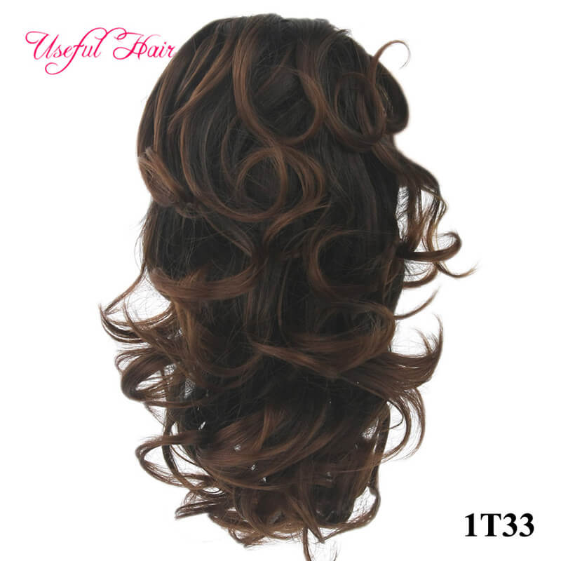 

short Valentines gift Ponytail claw clip hair extension Short Ponytails Curly Synthetic Pony Tail Hairpiece Claw Ponytail marley twist