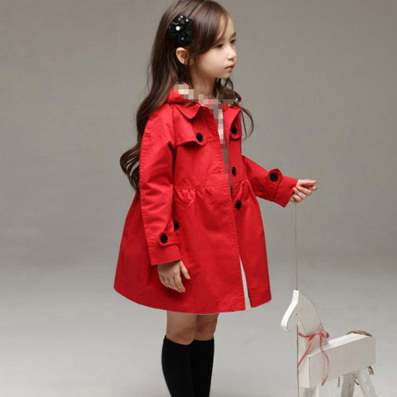 Girl Kids Jackets Trench Coats Girls Windbreakers Spring Autumn Teenage Outerwear-image-420512332