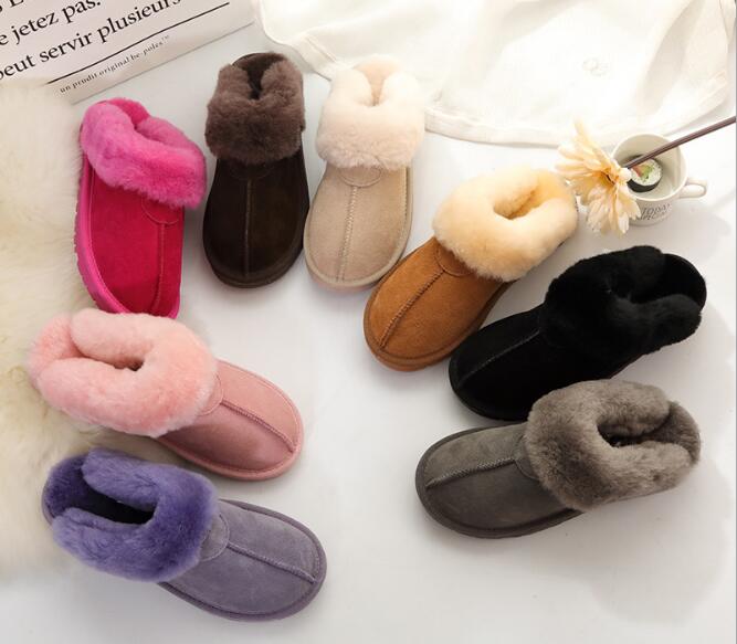 

High quality 2018 Warm cotton slippers Men And Womens slippers Short Boots Women's boots Snow boots Designer Indoor cotton slippers Leather, Putple