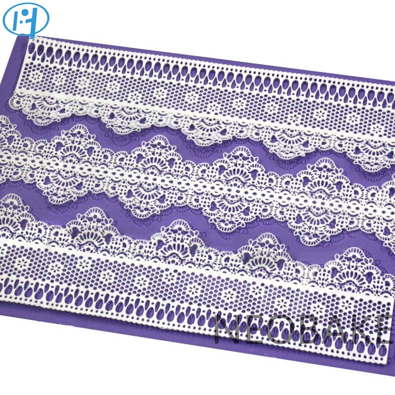 

Flower Pattern Silicone Mat Fondant Cake Lace Embossed Cake Mold Sugar Lace Mat Cake Decorating Tool Embossing Mat