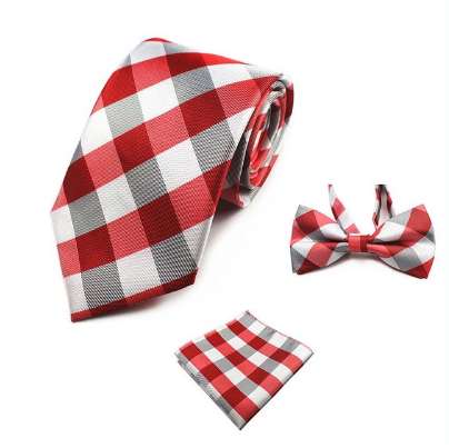 

GUSLESON Fashion Wedding Floral Necktie & Pocket Square Towel & Bow Tie Set Mens Suit Papillon Corbatas Handkerchief Tie gravata