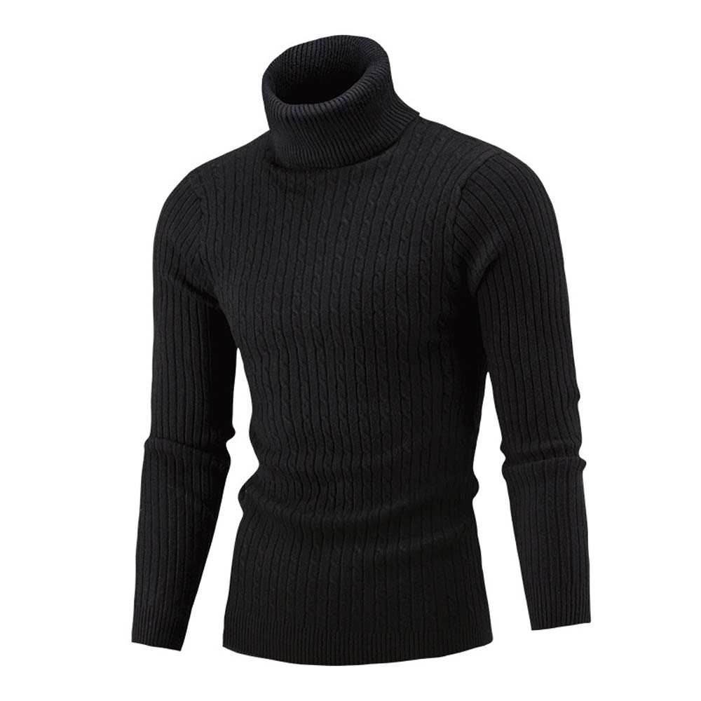

Winter Men Slim Warm Knit High Neck Pullover Jumper Sweater Turtleneck Top 117