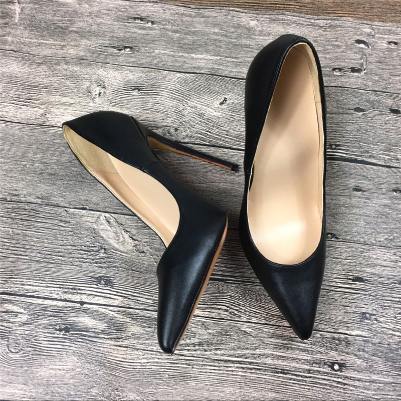 

Free Shipping fashion bottom woman women lady red black real Leather Poined Toes Wedding heels Stiletto High Heels shoes pumps 12cm 10cm 8cm